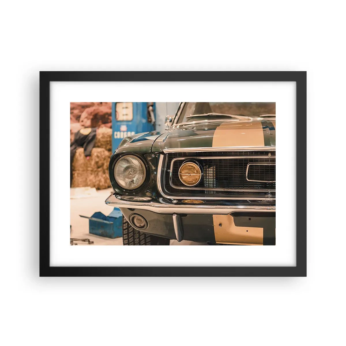 Poster in een zwarte lijst - Ontmoeting met een legende - 40x30 cm