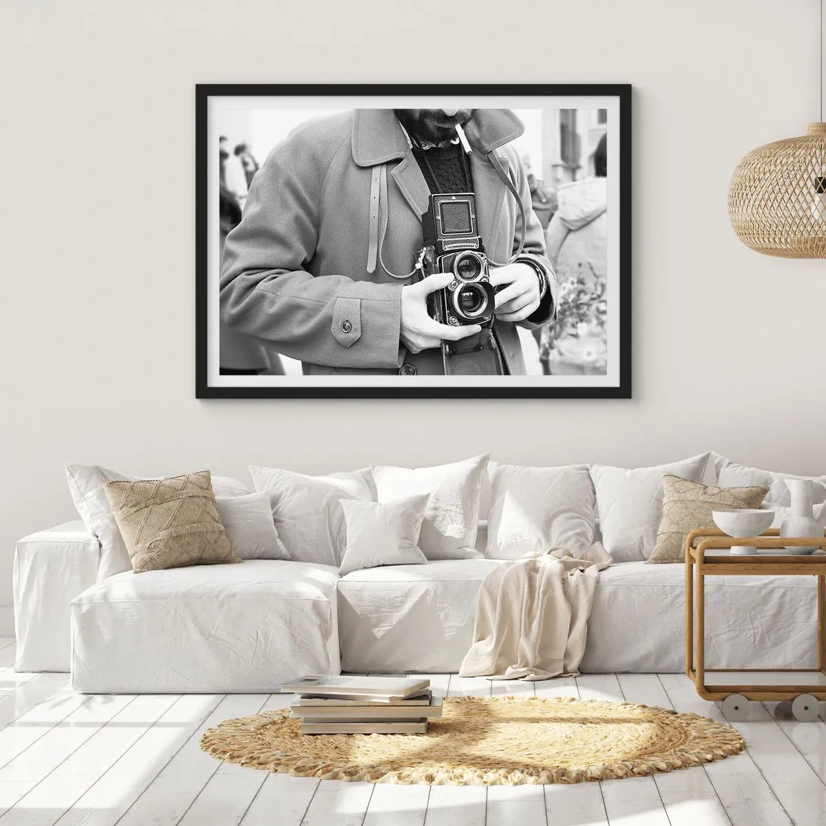 Poster in een zwarte lijst - Retro stijl - 70x50 cm