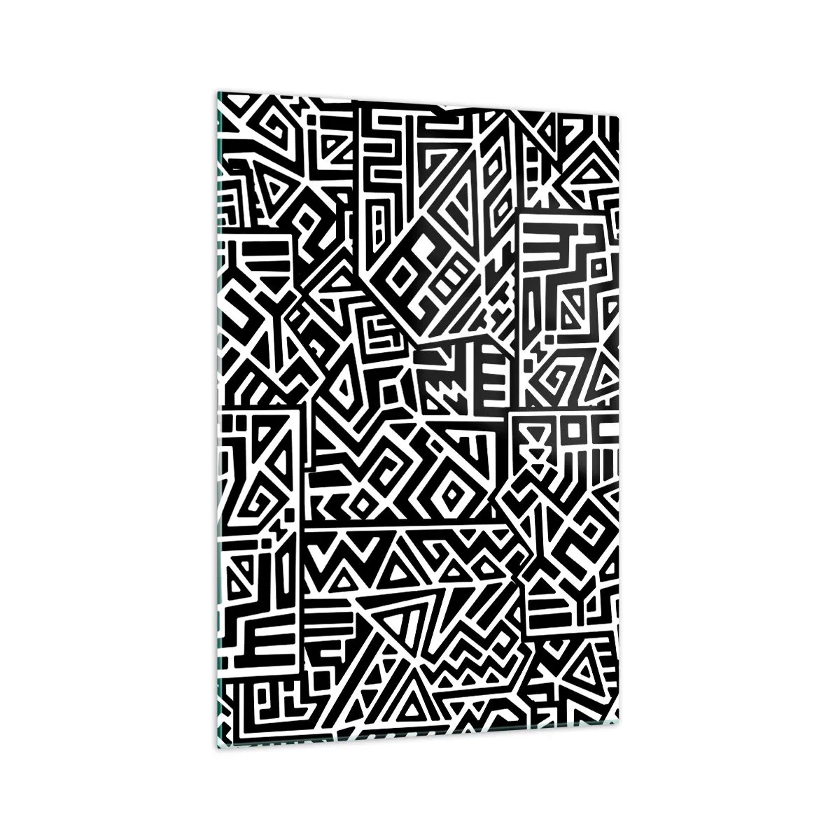 Schilderen op glas - Pre-Columbiaanse compositie - 70x100 cm