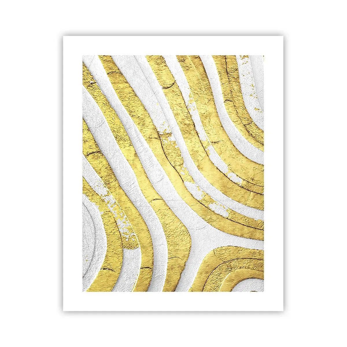 Poster - Compositie in wit en goud - 40x50 cm