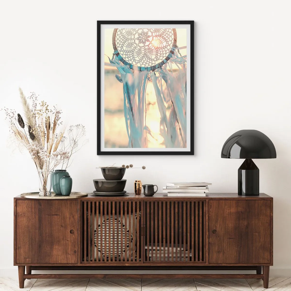 Poster in een zwarte lijst - Kanten totem - 61x91 cm