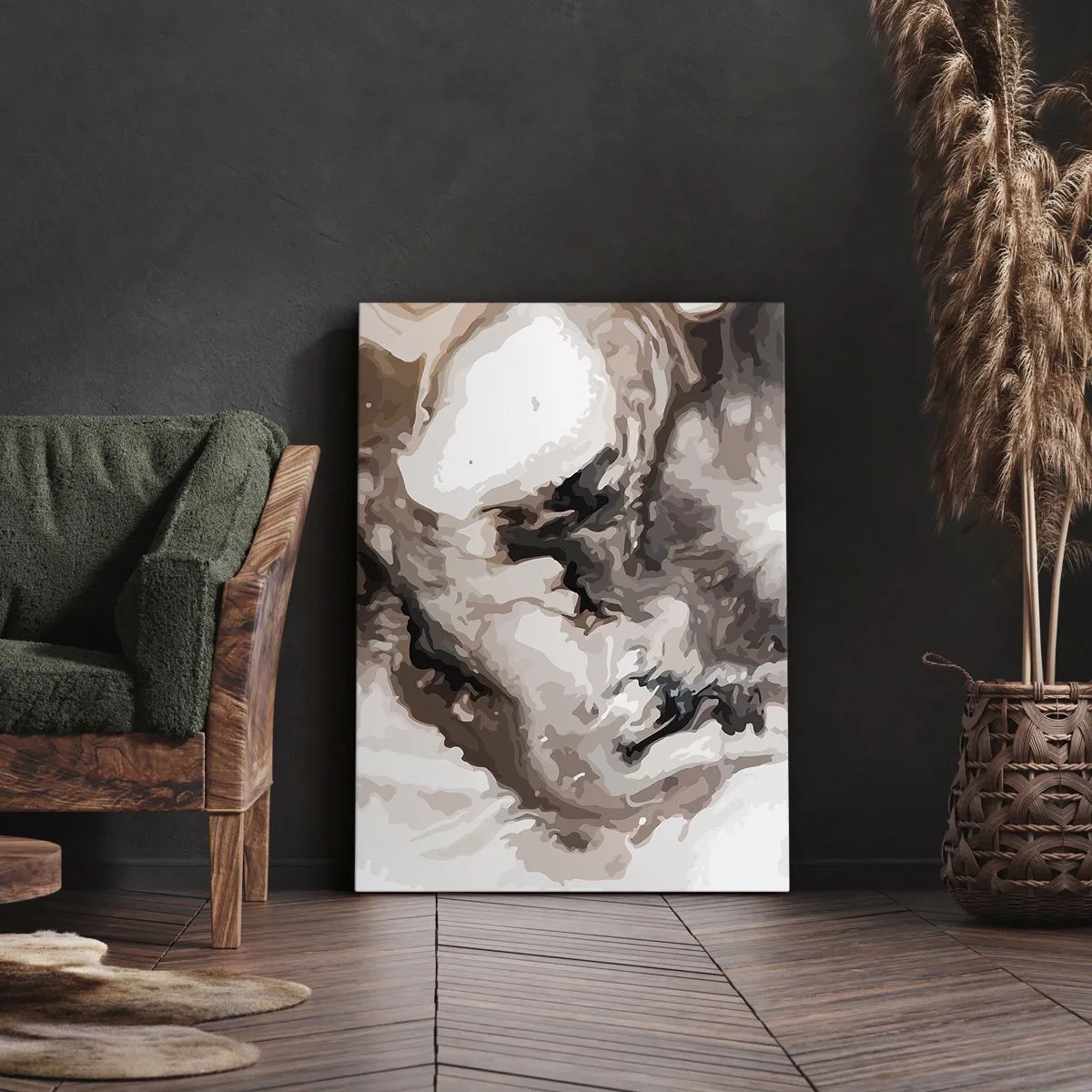 Schilderen op canvas - De geboorte van een sterrenstelsel - 55x100 cm