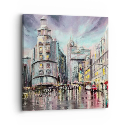 Schilderen op canvas - Het wordt een geslaagde avond - 40x40 cm