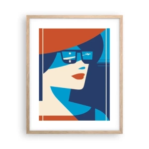 Een poster in een licht eiken lijst - Vakantie trip - 40x50 cm