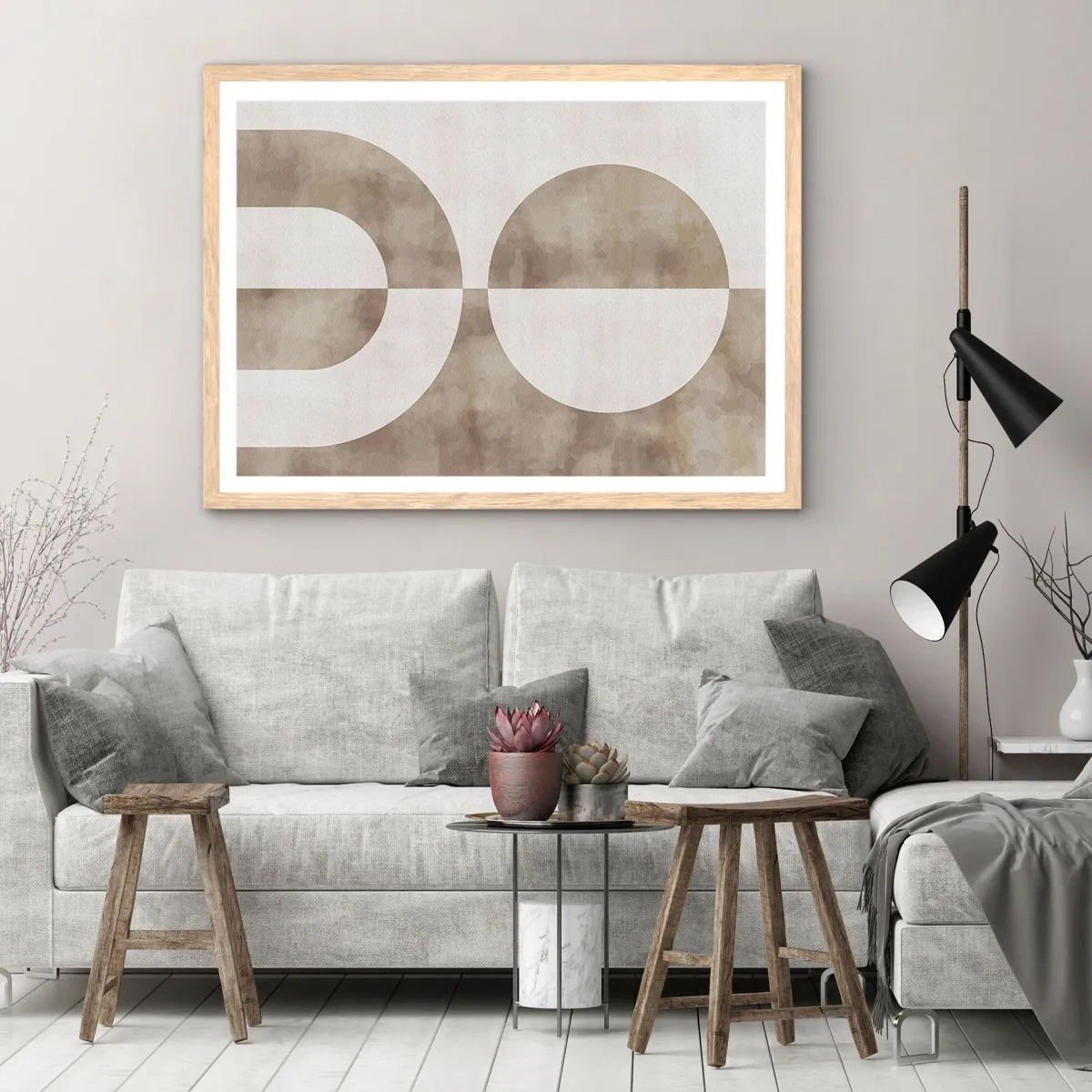 Een poster in een licht eiken lijst - Gelijkenissen en verschillen - 50x40 cm