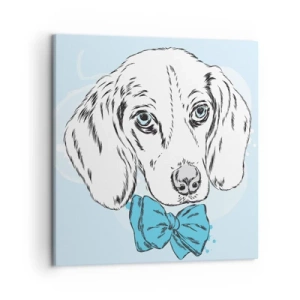 Schilderen op canvas - Hond elegantie - 50x50 cm