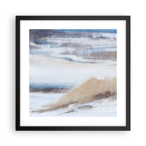 Poster in een zwarte lijst - Winterse compositie - 40x40 cm