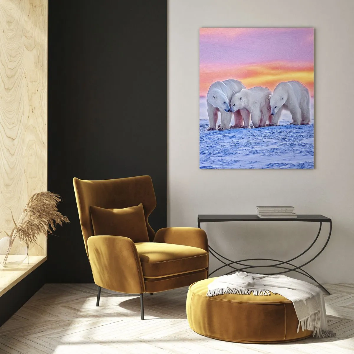 Schilderen op glas - Familie warmte is genoeg - 50x70 cm