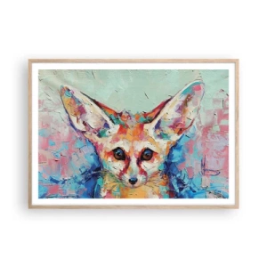 Een poster in een licht eiken lijst - Ben je klaar voor mij? - 100x70 cm