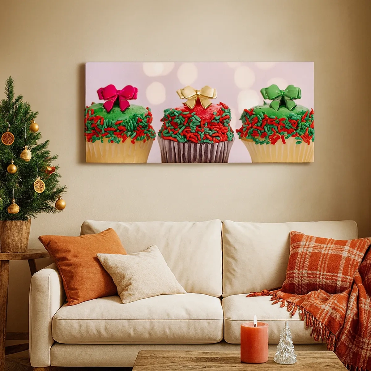 Schilderen op canvas - Snoepjes tot de strik  - 30x30 cm