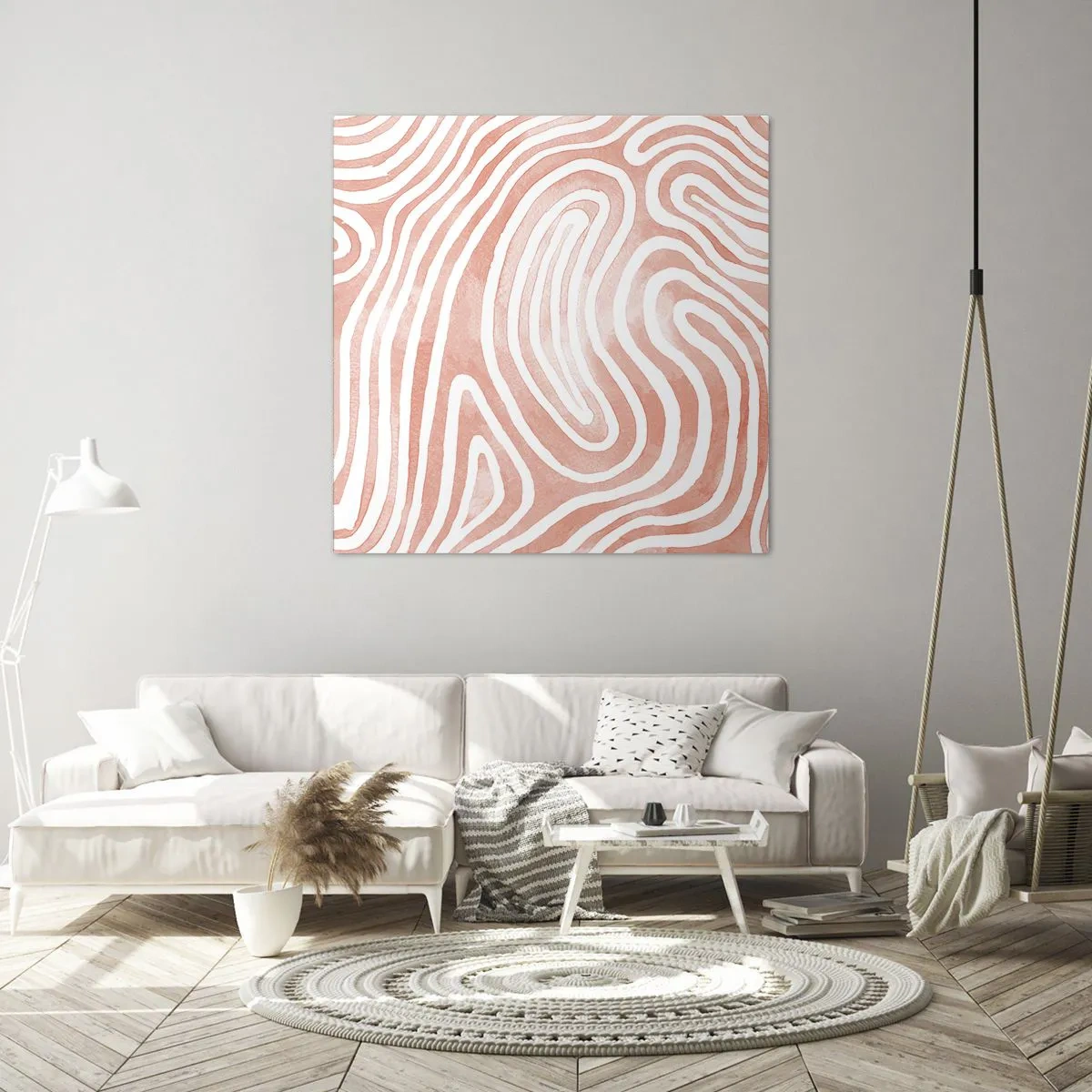 Schilderen op canvas - In het koraallabyrint - 60x60 cm