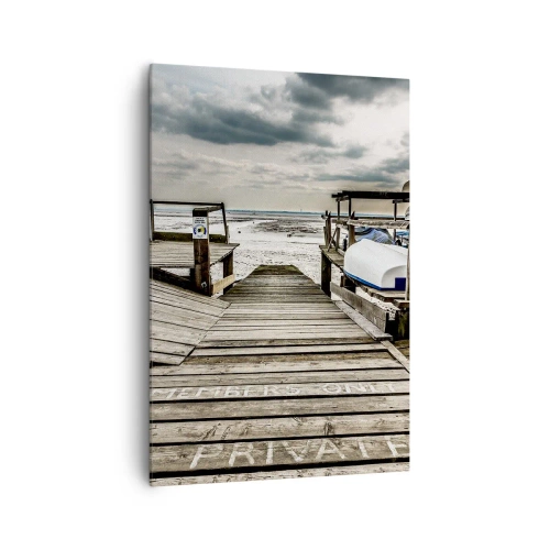 Schilderen op canvas - Middernacht strand - 70x100 cm