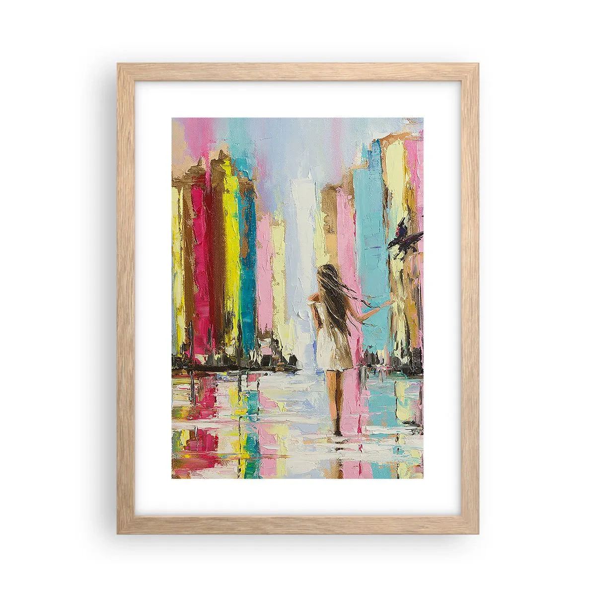 Een poster in een licht eiken lijst - Volg mij - 30x40 cm