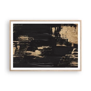 Een poster in een licht eiken lijst - Spoor van aanraking - 100x70 cm