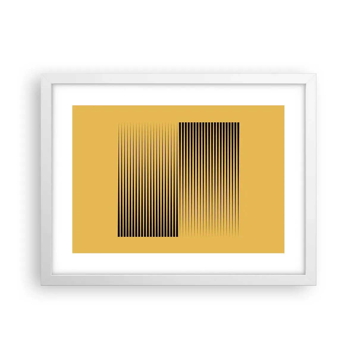 Poster in een witte lijst - Vierkant van tegenpolen - 40x30 cm