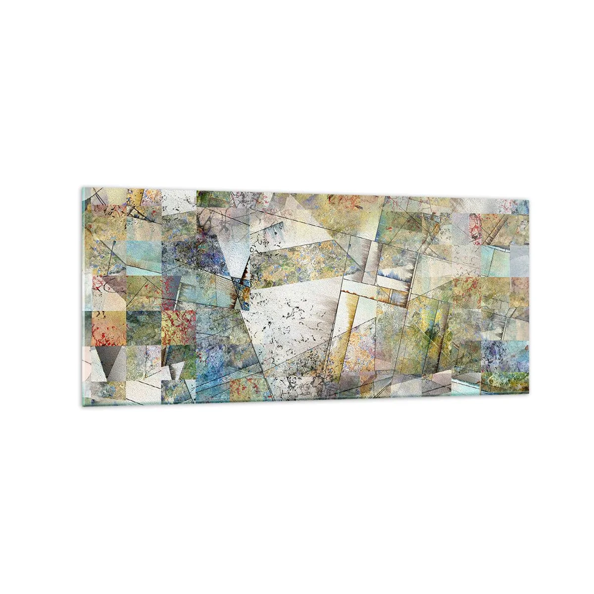 Schilderen op glas - Geometrische schuifeling - 120x50 cm