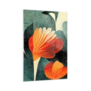 Schilderen op glas - De hitte van de tropen en de koelte van het groen - 70x100 cm