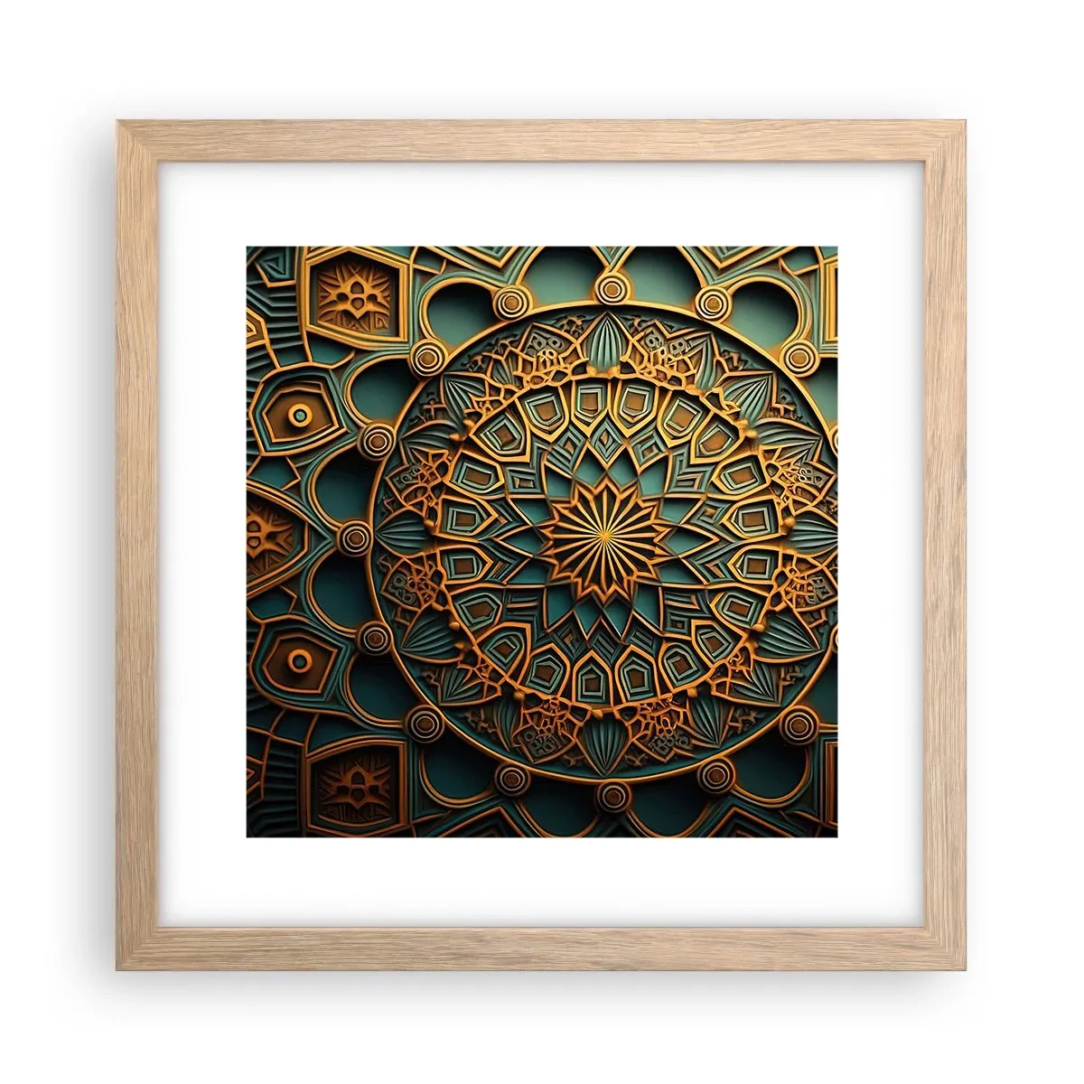 Een poster in een licht eiken lijst - In Arabische sfeer - 30x30 cm