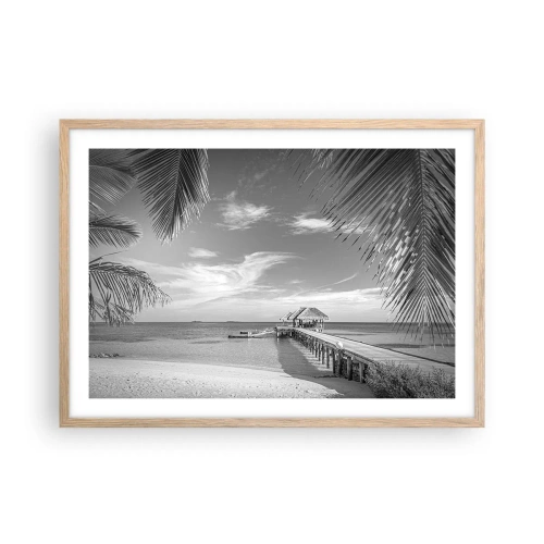 Een poster in een licht eiken lijst - Herinnering of droom? - 70x50 cm