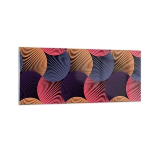 Schilderen op glas - In een cirkelvormig ritme - 100x40 cm