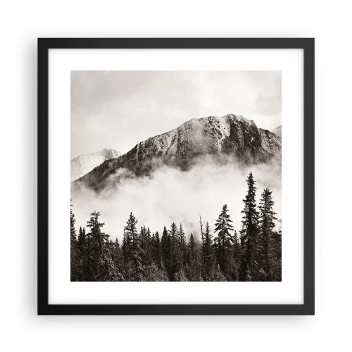 Poster in een zwarte lijst - Granieten liniaal - 40x40 cm