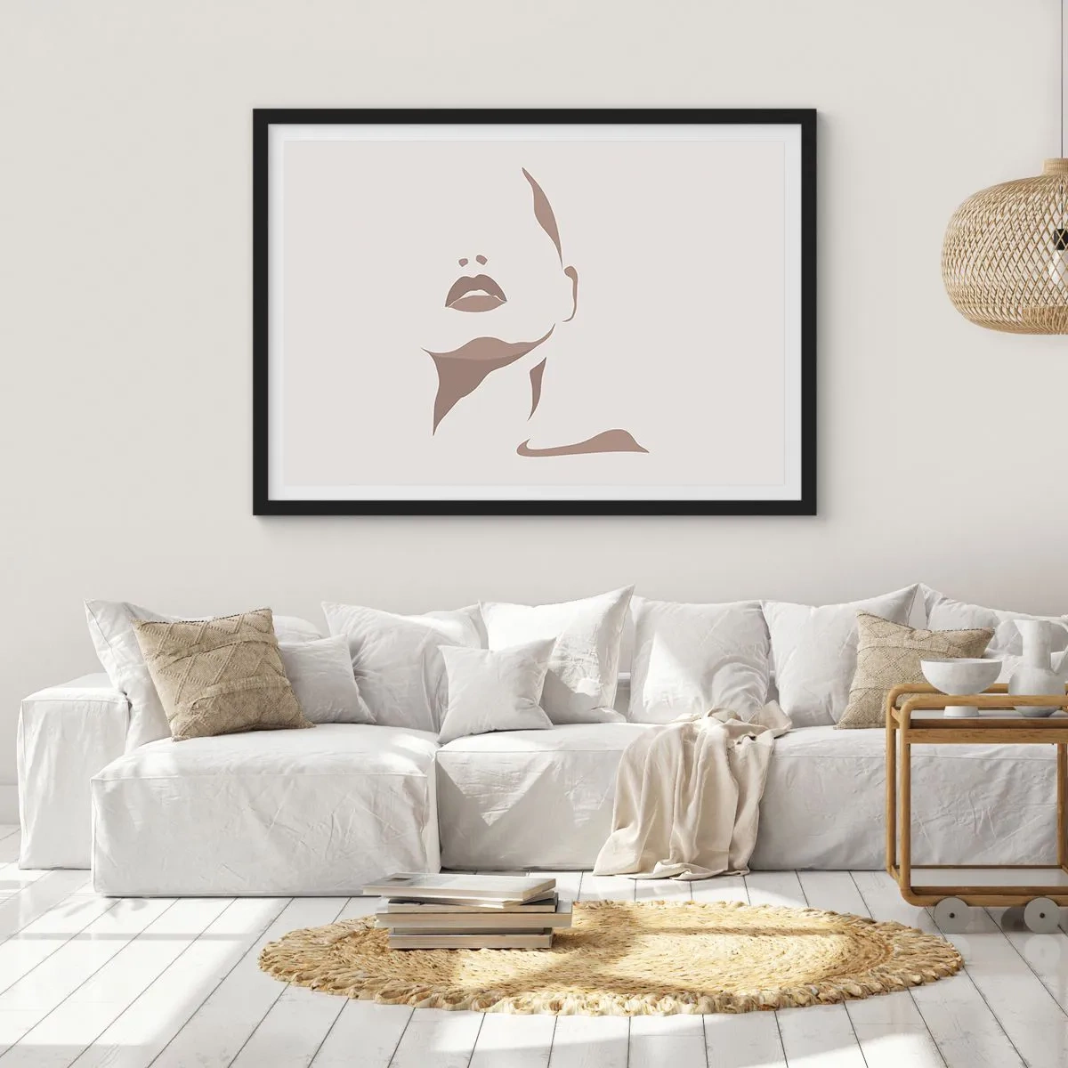 Poster in een zwarte lijst - Gemaakt van licht en schaduw - 50x40 cm
