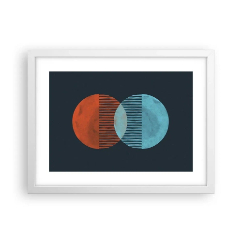 Poster in een witte lijst - Astronomische fantasie - 40x30 cm