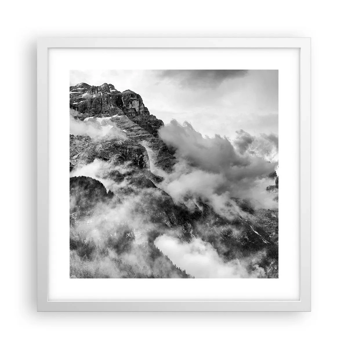 Poster in een witte lijst - Mooi en wreed - 40x40 cm