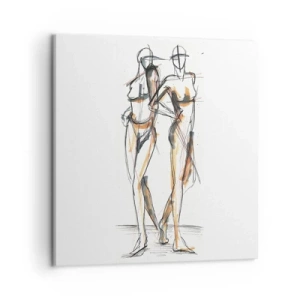 Schilderen op canvas - Een studie van genade - 50x50 cm