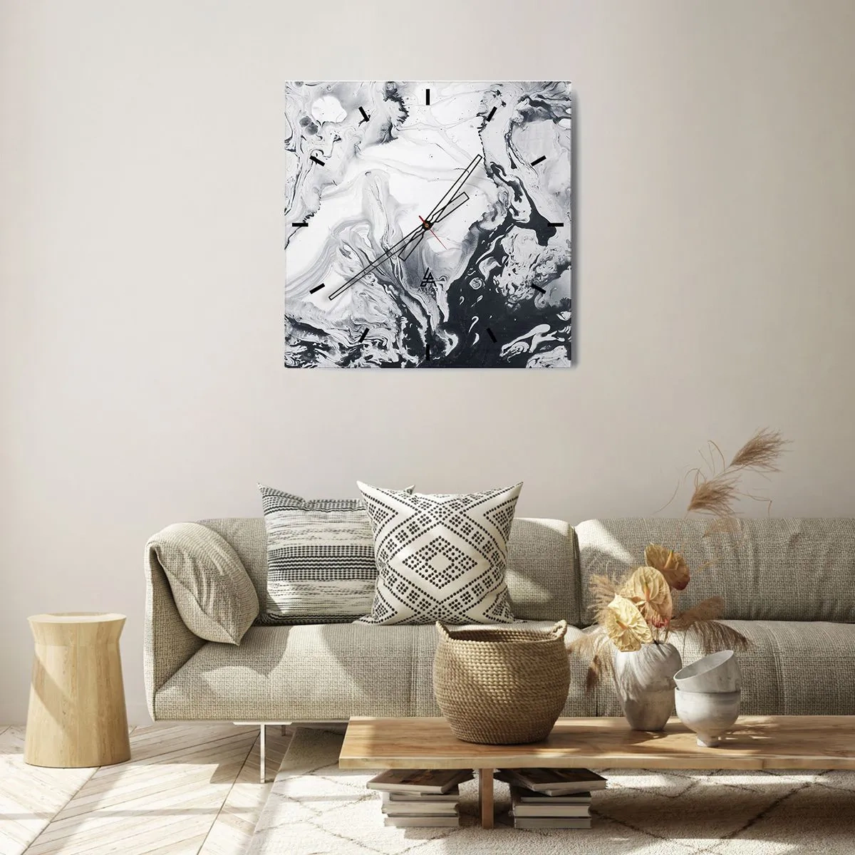 Wandklok - Klok - Het binnenste van de aarde - 30x30 cm