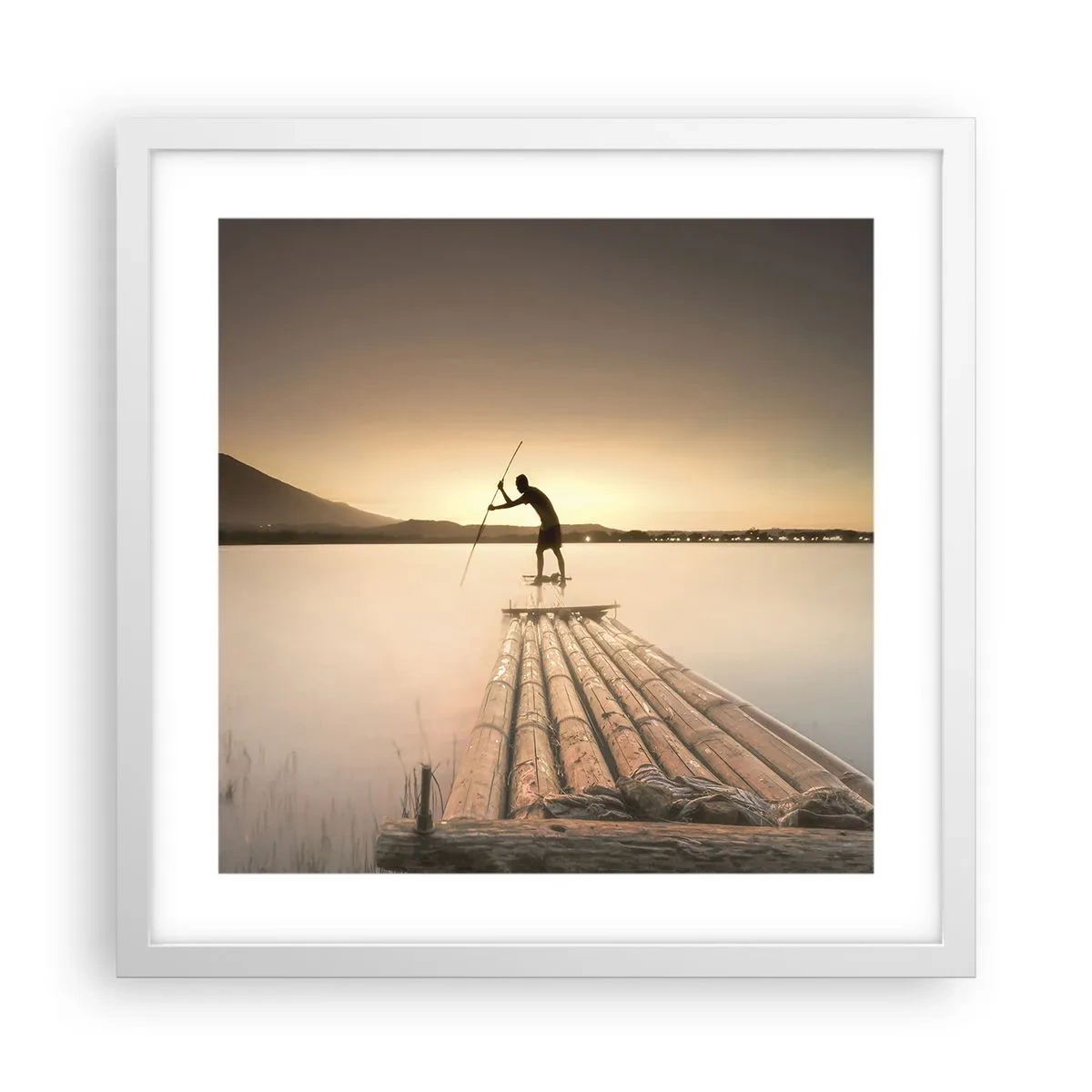 Poster in een witte lijst - Voor het slapen gaan - 40x40 cm