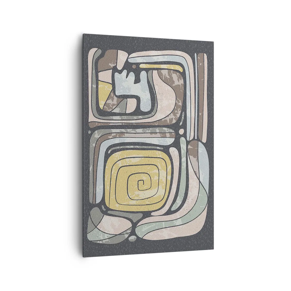 Schilderen op canvas - Abstractie in de precolumbiaanse geest - 80x120 cm
