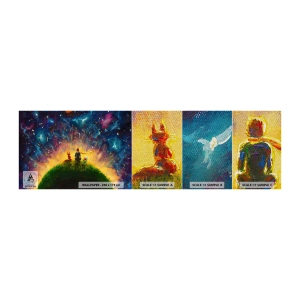 Fotobehang Monster Premium Canvas - Liefde en vriendschap - de hele wereld - Voor kinderen, Vriendschap, Abstractie - 100x30 cm