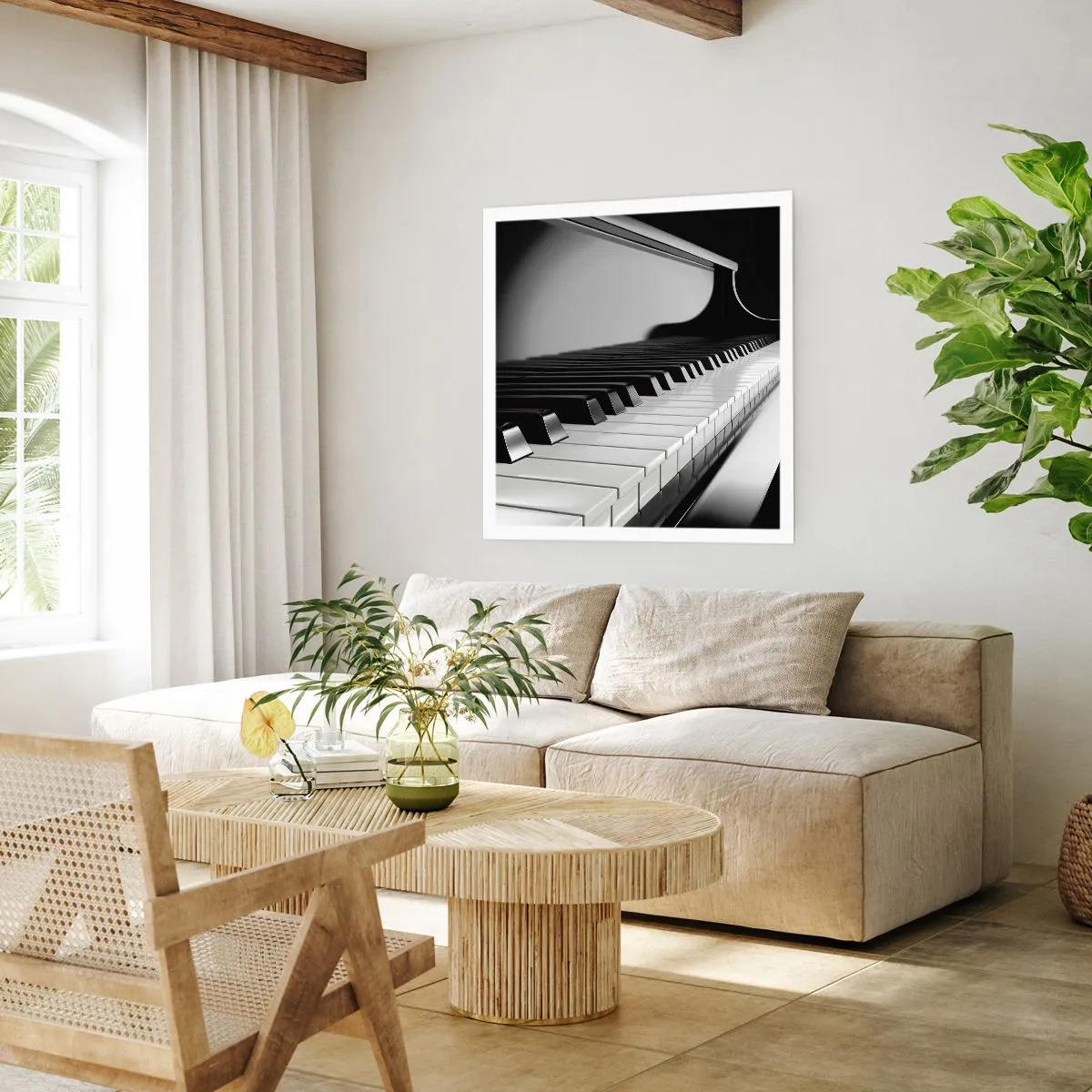 Poster - Harmonie van vormen en kleuren - 60x60 cm