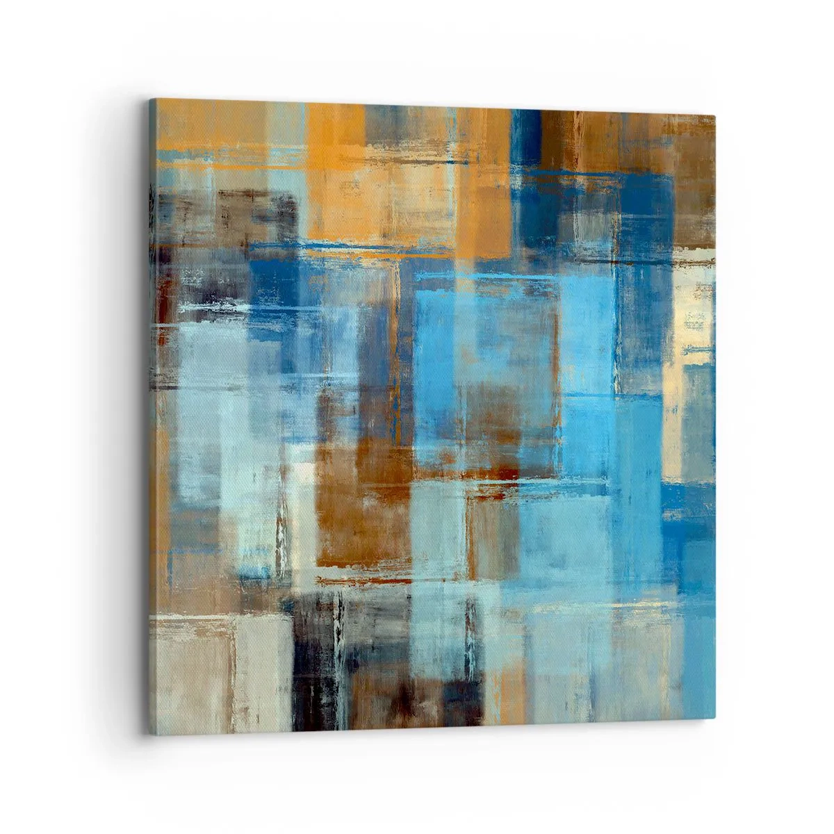 Schilderen op canvas - Door de blauwe sluier - 70x70 cm