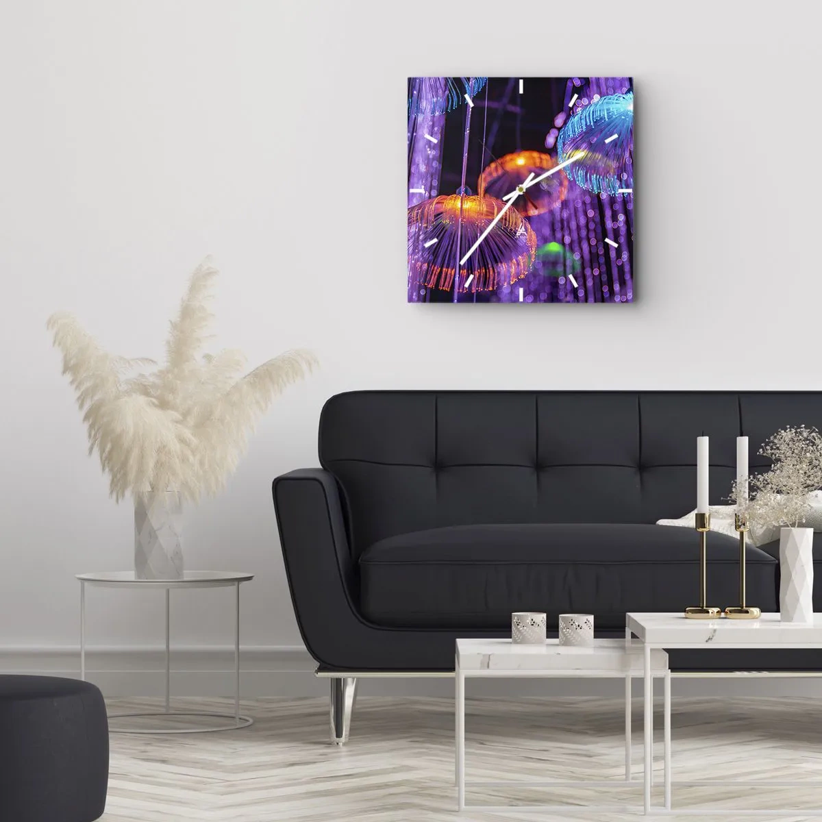 Wandklok - Klok - Lichte fontein - 30x30 cm