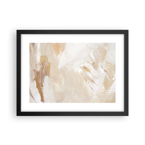 Poster in een zwarte lijst - Pastelkleurige compositie - 40x30 cm