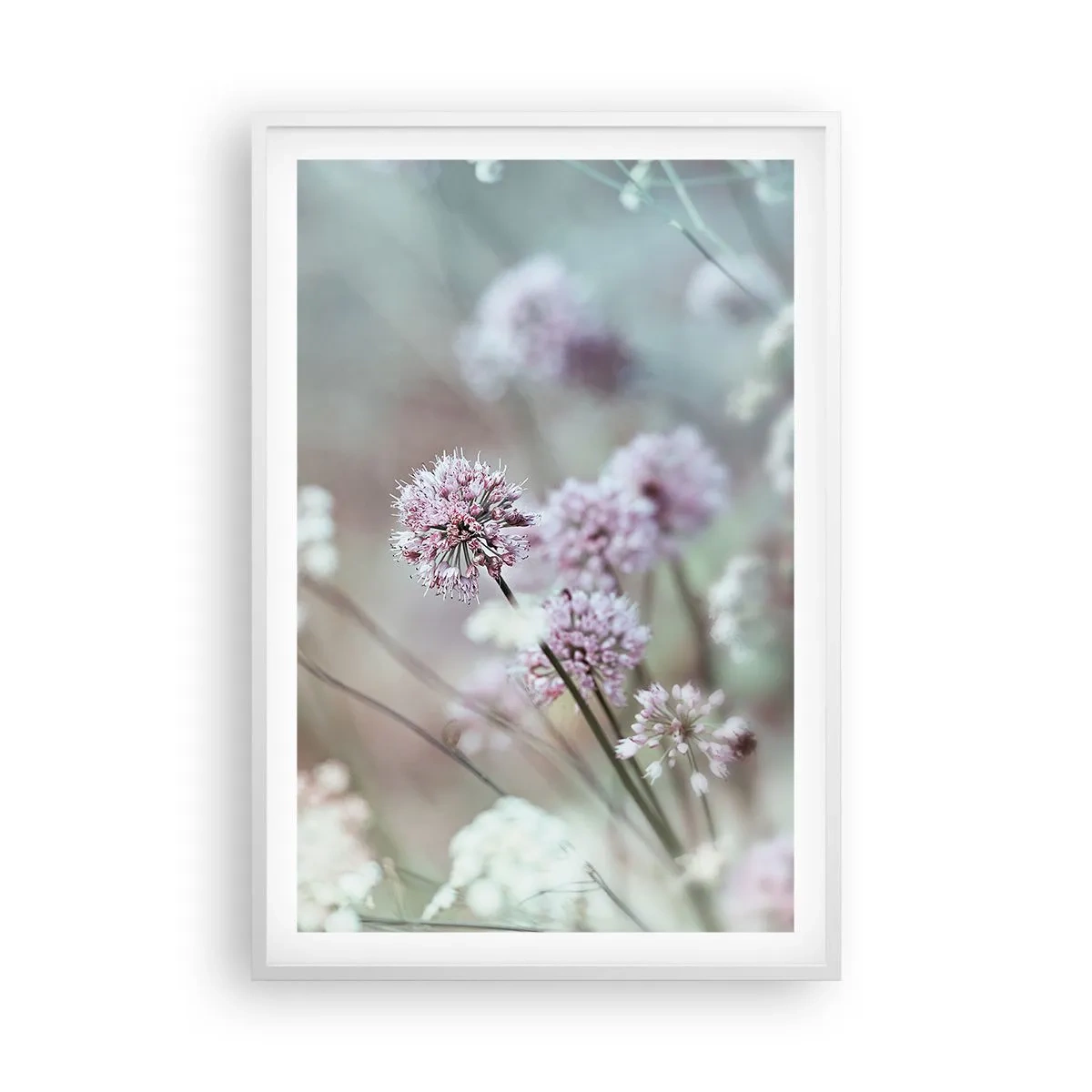 Poster in een witte lijst - Zoete filigrane kruiden - 61x91 cm