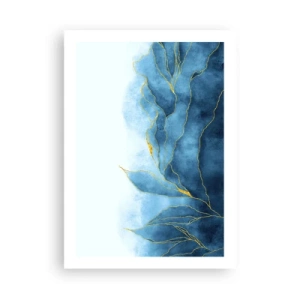 Poster - Blauw in goud - 50x70 cm