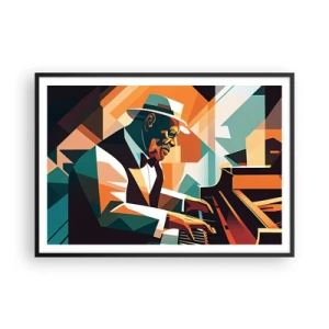 Poster in een zwarte lijst - Al die jazz - 100x70 cm