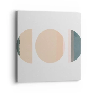 Schilderen op canvas - Een Wiel achter een andere - 40x40 cm