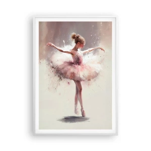 Poster in een witte lijst - Als een jonge vogel - 70x100 cm
