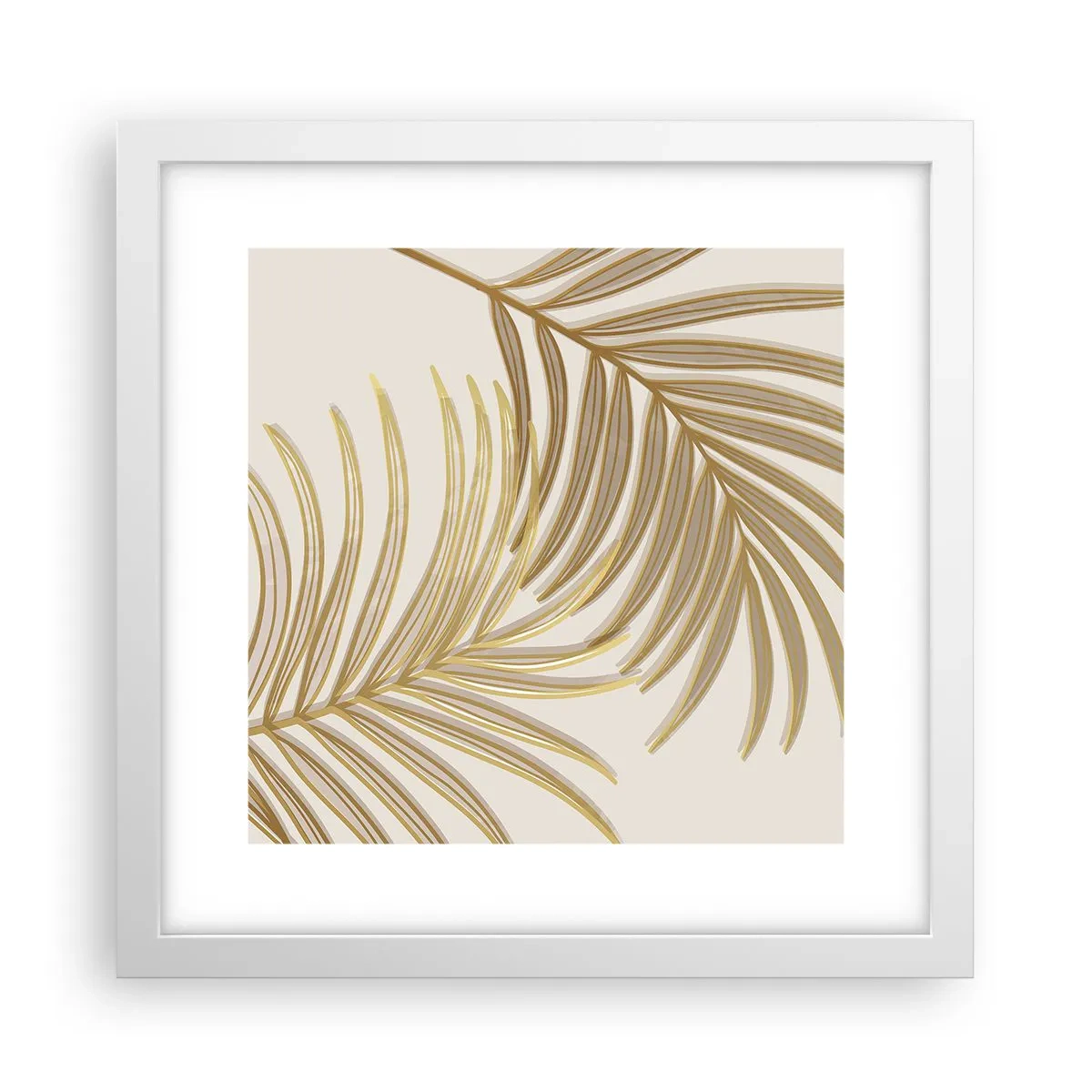 Poster in een witte lijst - Gouden Palm! - 30x30 cm