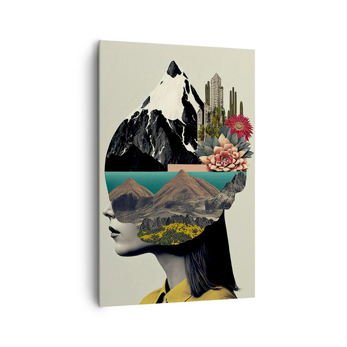 Schilderen op canvas - Vrouw – altijd een mysterie - 80x120 cm