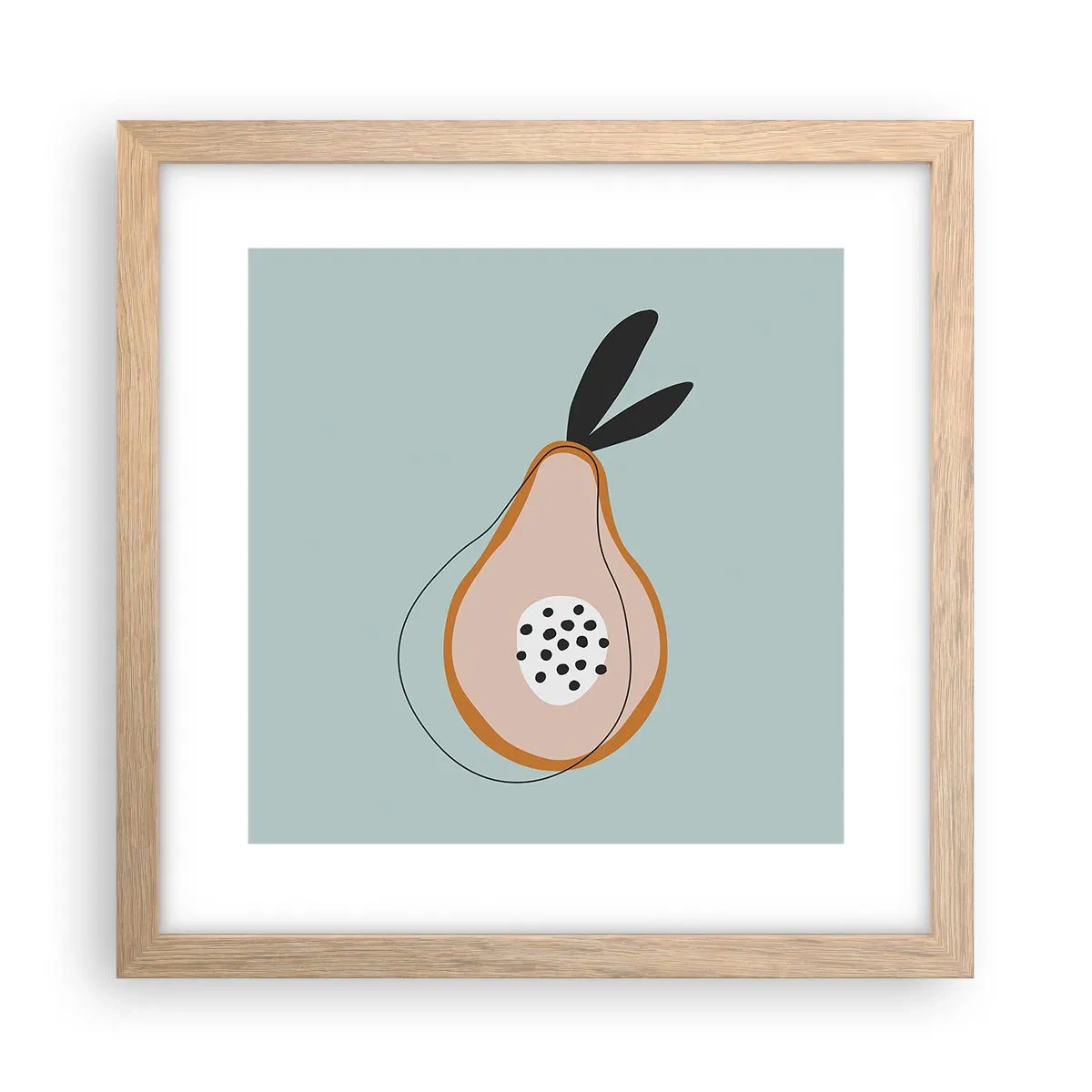 Een poster in een licht eiken lijst - Doordringen in de aard van de dingen - 30x30 cm