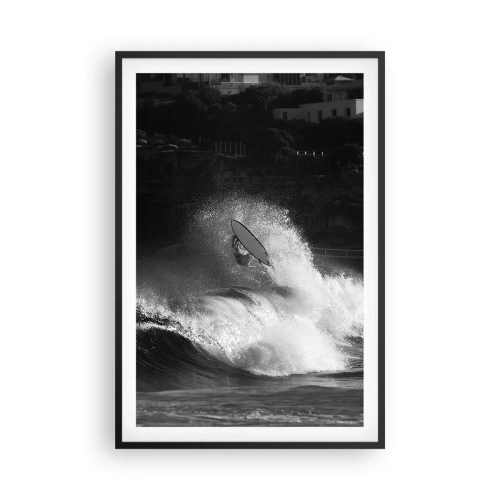 Poster in een zwarte lijst - Uitdaging aanvaard! - 61x91 cm
