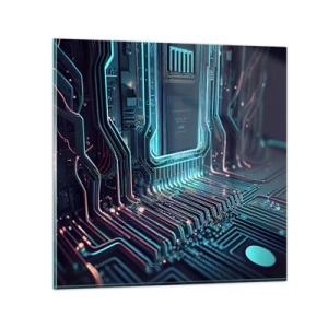 Schilderen op glas - Ik ben aan het denken… - 50x50 cm