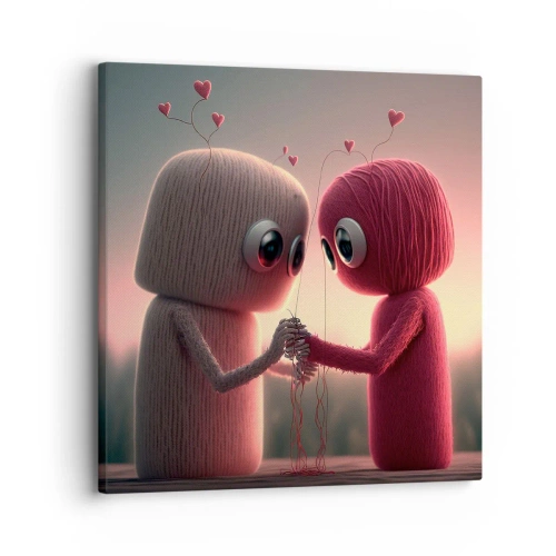 Schilderen op canvas - Iedereen mag liefhebben - 30x30 cm