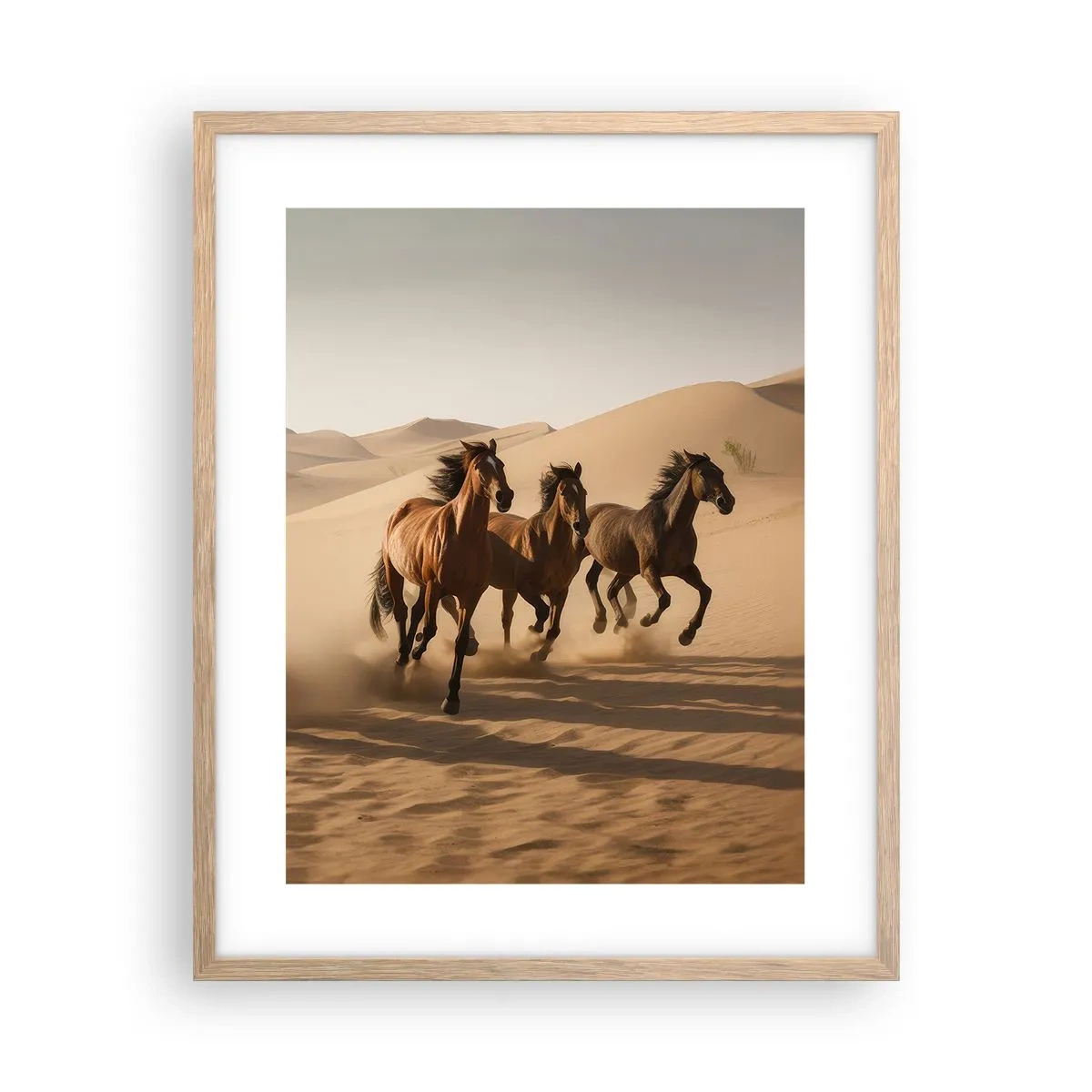 Een poster in een licht eiken lijst - Vrij als de wind - 40x50 cm