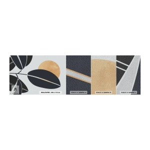 Fotobehang Monster Premium Canvas - Hete zomerdag - Plantkunde, Bladeren, Minimalisme - 100x30 cm